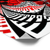 Affiche Art abstrait Red Ventra Twist (Coin)