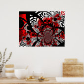 Affiche Art abstrait Red Ventra Twist (Cuisine)