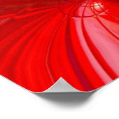 Affiche Art Abstrait Rouge Étape 3 (Coin)