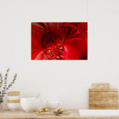 Affiche Art Abstrait Rouge Étape 3 (Cuisine)