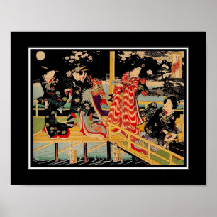 Affiche Art Asiatique Vintage Utagawa Kunichika Ja