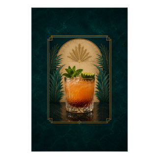 Affiche Art Déco Mai Tai | Art de bar