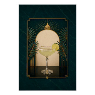 Affiche Art Déco Margarita | Décoration de bar