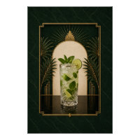 Affiche Art Déco Mojito | Décoration de bar