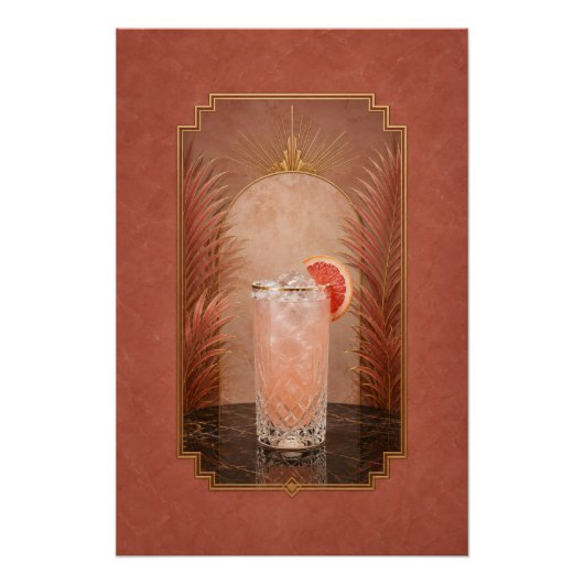 Affiche Art Déco Paloma | Décoration de bar (Devant)
