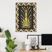 Affiche Art Déco très chic. (Bureau à domicile)