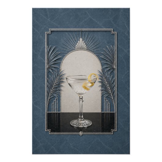 Affiche Art Déco Vesper | Décoration de bar (Devant)