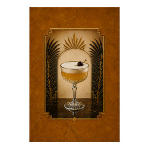 Affiche Art Déco Whiskey Sour Art de bar