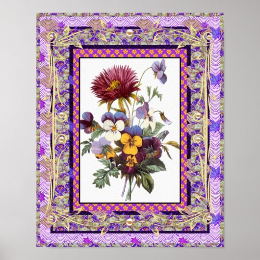 Affiche Art Fleurs Vintage (Devant)