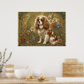 Affiche Art Nouveau Cavalier King Charles Spaniel  (Cuisine)