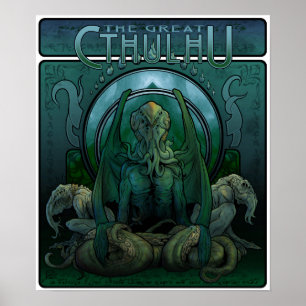 Affiche Art Nouveau Cthulhu