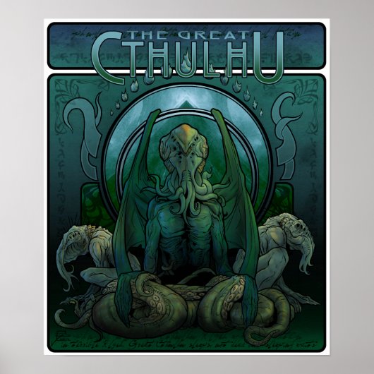 Affiche Art Nouveau Cthulhu (Devant)