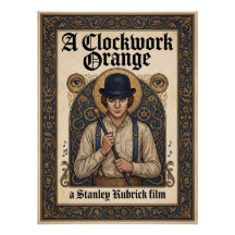 Affiche Art Nouveau Steampunk A Clockwork Orange
