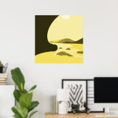Affiche Art numérique Plage Jaune Plage Paysage Ma (Bureau à domicile)
