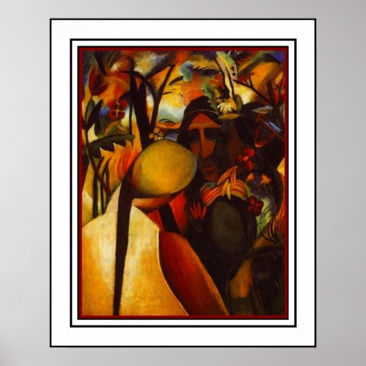 Affiche Art Vintage août Macke Amérindiens 2 (Devant)
