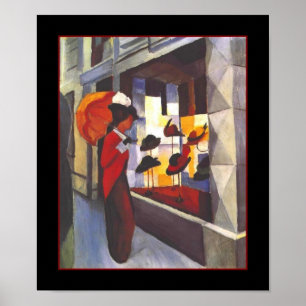Affiche Art Vintage août Macke Magasin de Chapeaux