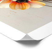 Affiche artistique 3D de fleurs dans le style papi (Coin)