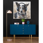 Affiche artistique Border Collie Music Factory