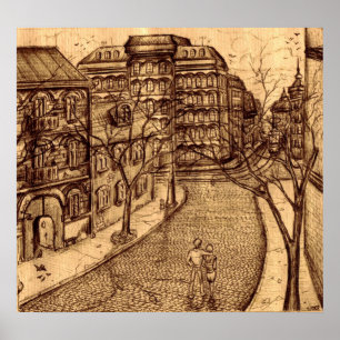 Affiche artistique de la ville d'Odessa