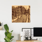 Affiche artistique de la ville d'Odessa (Bureau à domicile)