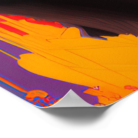 Affiche artistique de loutre priante - Impression (Coin)