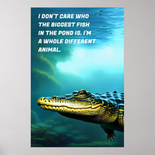 Affiche artistique de motivation Alligator