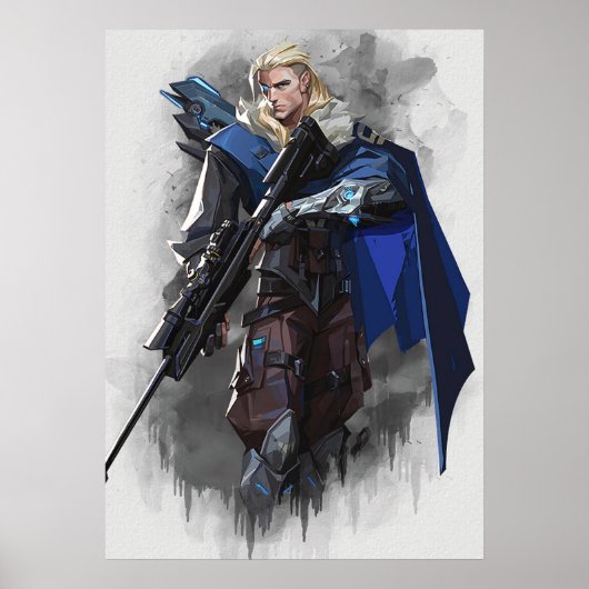 Affiche artistique de Sova valorant (Devant)