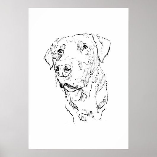 Affiche artistique Labrador Retriever, impression  (Devant)