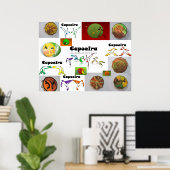 affiche arts martiaux capoeira coups de pied (Bureau à domicile)