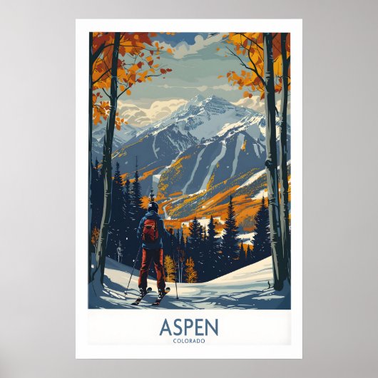 Affiche Aspen Impression Ski 1 (Devant)