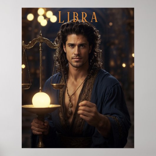 Affiche astrologique de Libra Male (Devant)