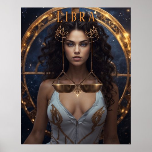 Affiche astrologique féminine de la Libra (Devant)