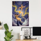 Affiche Astronautes et Poussière d'Étoiles (Bureau à domicile)