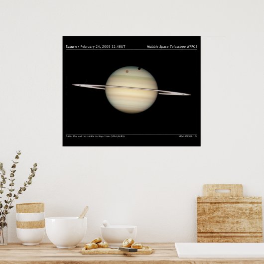 Affiche astronomique Saturns Moons Transit (Cuisine)