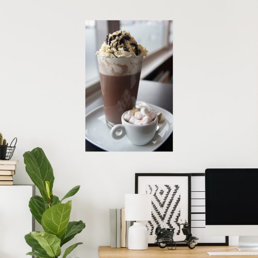affiche au chocolat chaud (Bureau à domicile)