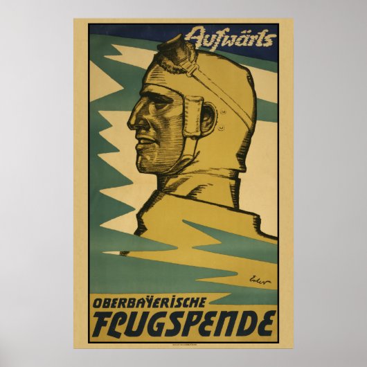 Affiche Aufwärts, Oberbayerische Flugspende WW1 (Devant)