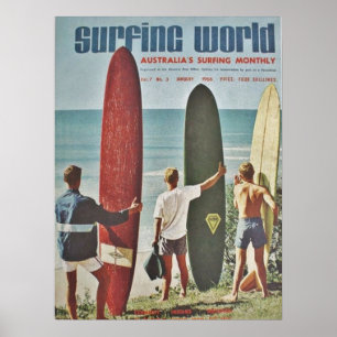Affiche australienne de surf   SURF   Surfer   Pla