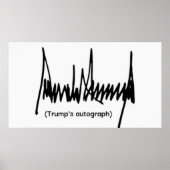 Affiche autographe de Trump (Devant)