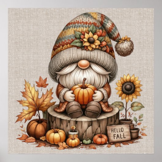 Affiche Automne Gnome (Devant)
