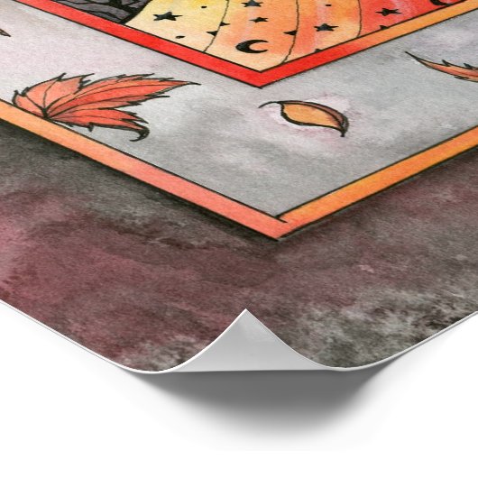 Affiche Automne Witch Wiccan par Molly Harrison (Coin)