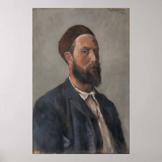 Affiche Autoportrait de Theodor Kittelsen (Devant)