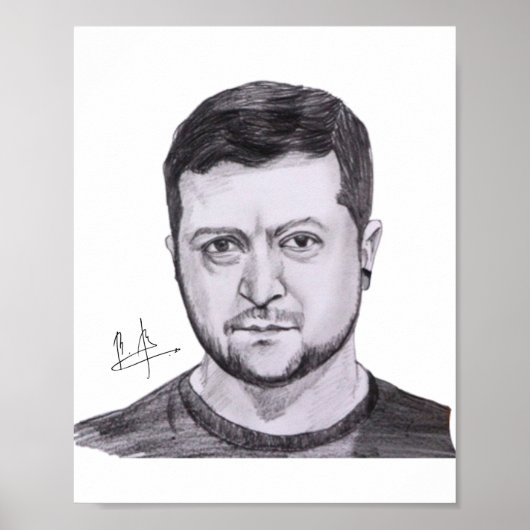 Affiche avec autographe de Zelensky (Devant)
