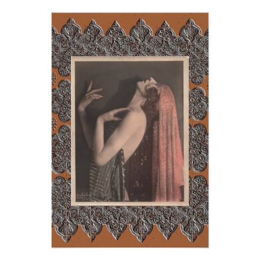 Affiche avec danseuse vintage (Devant)