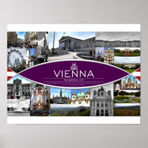 Affiche avec des scènes de Vienne