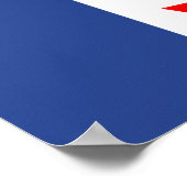Affiche avec drapeau de Toronto, Canada (Coin)