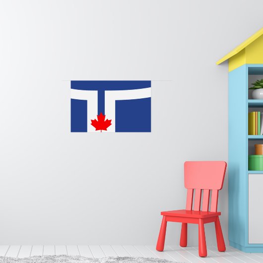 Affiche avec drapeau de Toronto, Canada (Pépinière 1)