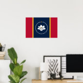 Affiche avec le drapeau de l'État du Mississippi, (Bureau à domicile)