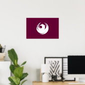 Affiche avec le drapeau de Phoenix, Arizona (Bureau à domicile)