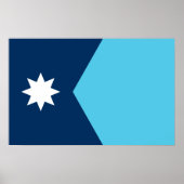 Affiche avec le drapeau du Minnesota, États-Unis (Devant)