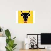 Affiche avec le drapeau d'Uri, Suisse (Bureau à domicile)